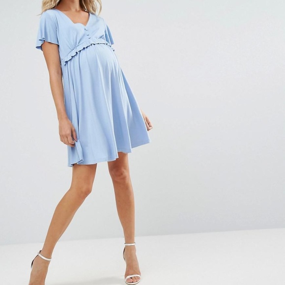 Gebe Dresses & Skirts - Gebe Flutter Sleeve Nursing Maternity Dress